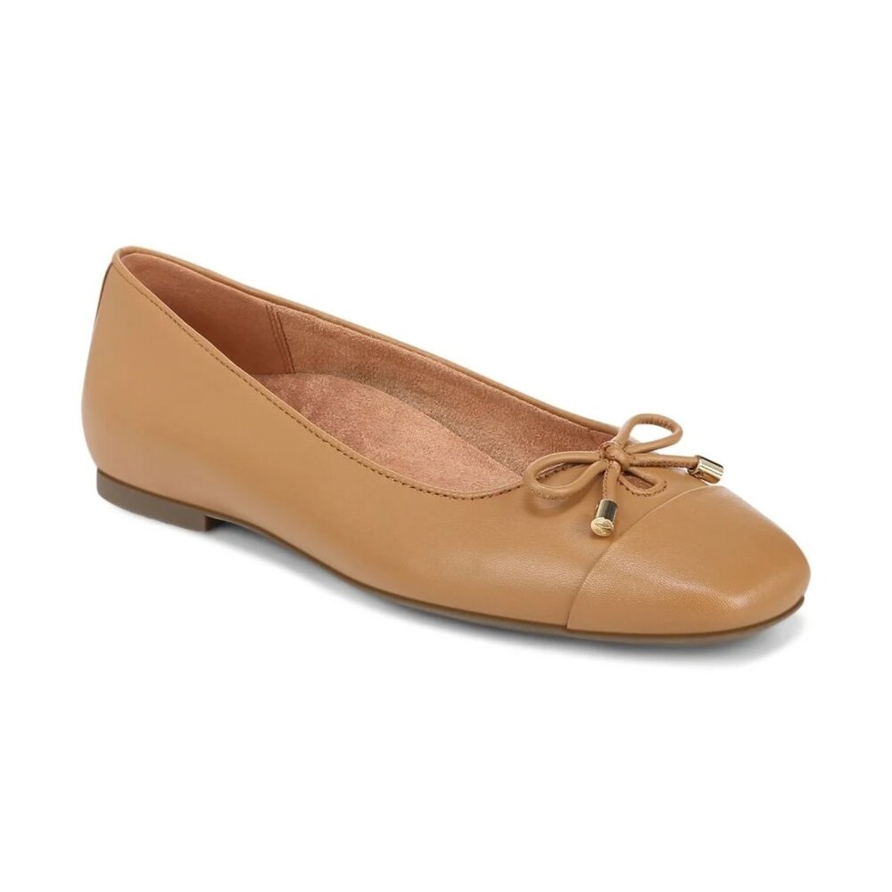 VIONIC Klara Ballet Flat Color: Camel Leather